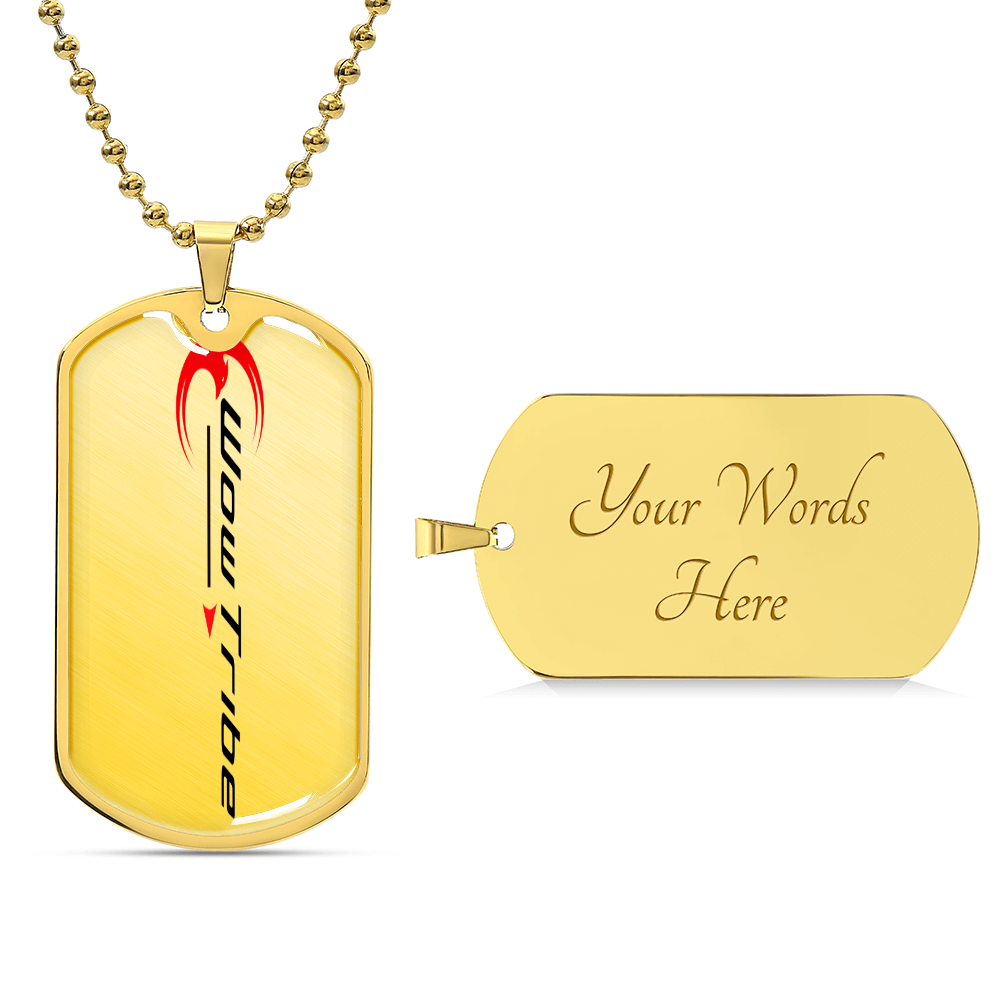 WowTribe Luxury Graphic Dog Tag Necklace