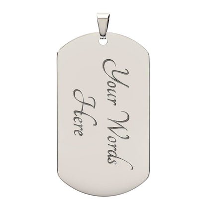WowTribe Luxury Graphic Dog Tag Necklace