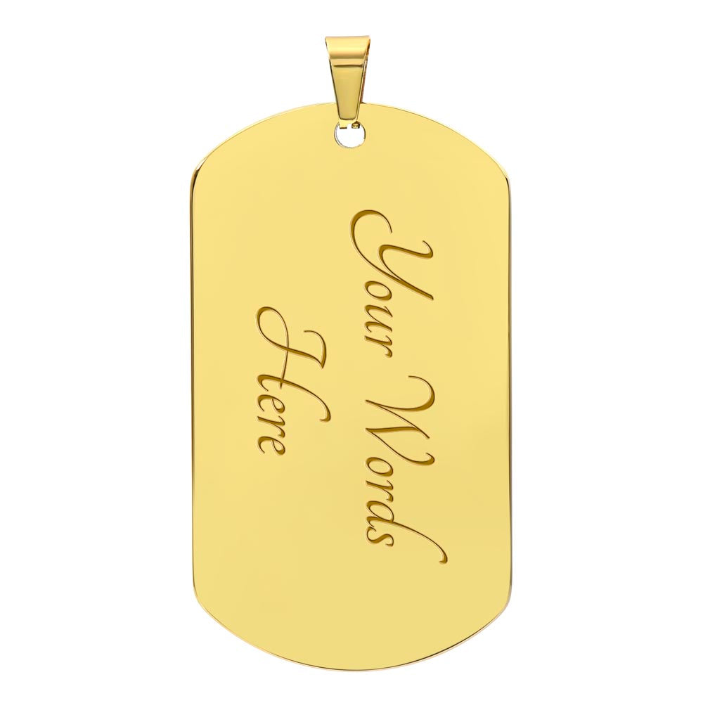 WowTribe Luxury Graphic Dog Tag Necklace