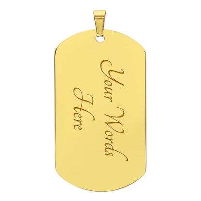 WowTribe Luxury Graphic Dog Tag Necklace
